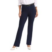 BlissClub AM:PM Air Flare Trousers Cotton for Women Above 5'5 ft Tall | Bootcut Trousers and Formal Pants for Women Office wear | Tailored fit