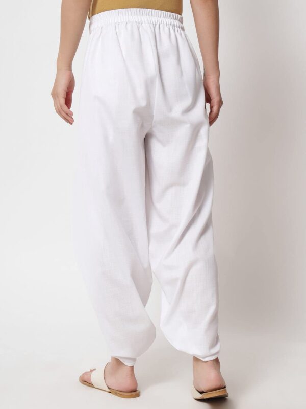 9rasa Women's Girls Cotton Solid Mid Rise Relaxed Dhoti Pants For Casual Fusionwear Workwear - Image 4