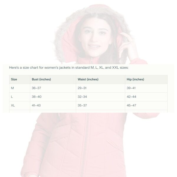 TROO BLUE Women’s Winter Jacket with Hood | Warm Quilted Puffer Coat | Stylish Casual Outerwear with Fur Lined Hood | Comfortable & Lightweight | Jacket For Women - Image 2