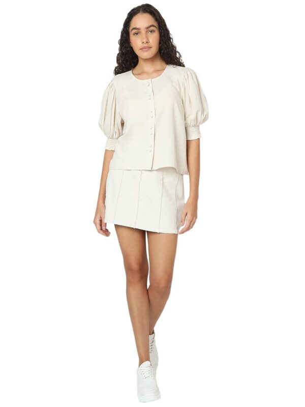 VERO MODA Women Regular Fit Off White Top - Image 4