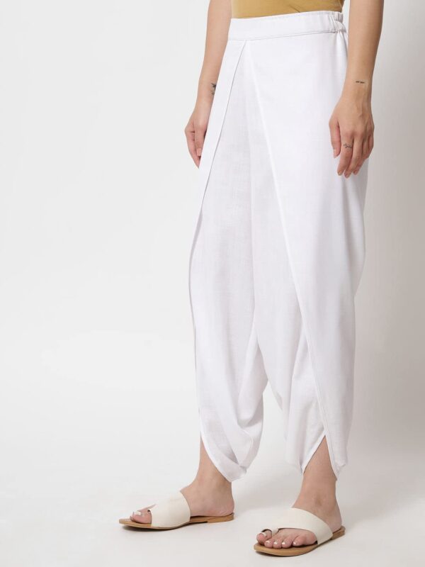 9rasa Women's Girls Cotton Solid Mid Rise Relaxed Dhoti Pants For Casual Fusionwear Workwear - Image 7