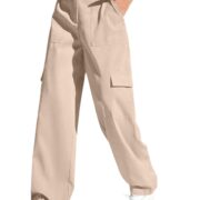 GRECIILOOKS Women Cargo Pant Cream