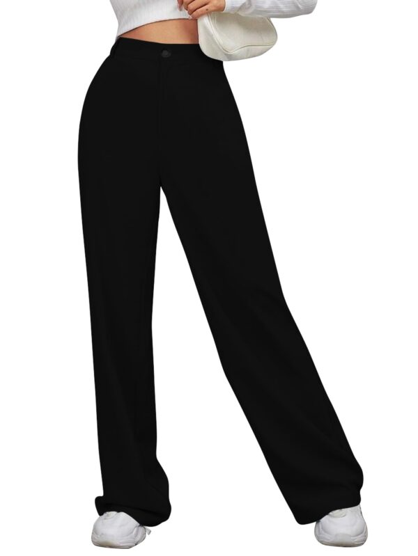 Toochki Trousers for Women | Women's High-Waist Pant | Korean Style Trouser | Black | Bottom