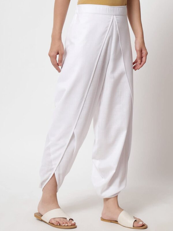 9rasa Women's Girls Cotton Solid Mid Rise Relaxed Dhoti Pants For Casual Fusionwear Workwear - Image 6