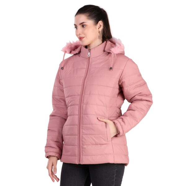 Karori Full Sleeve Solid Women Puffer Standard Length Jacket - Image 7