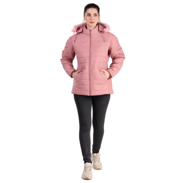 Karori Full Sleeve Solid Women Puffer Standard Length Jacket - Image 2