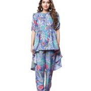 Leriya Fashion Women's Rayon Floral Regular Western CO-ORD Set