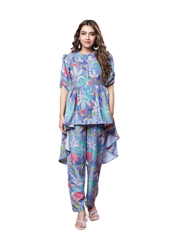Leriya Fashion Women's Rayon Floral Regular Western CO-ORD Set