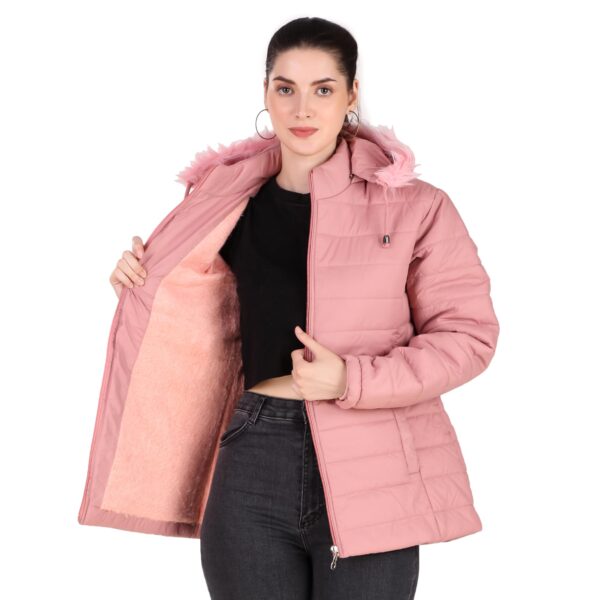Karori Full Sleeve Solid Women Puffer Standard Length Jacket