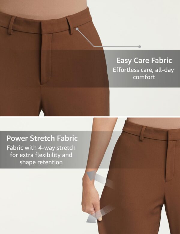 Symbol Premium Women's Relaxed Mid Rise Business Casual Pants - Image 3