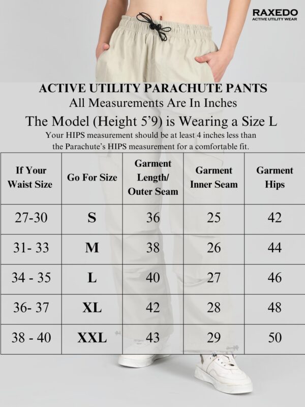 RAXEDO Parachute Pants for Women, Water-Resistant Baggy Cargo Pant for Women, Active Wear, Korean Pant for Woman, Cargo Pants for Woman - Image 3
