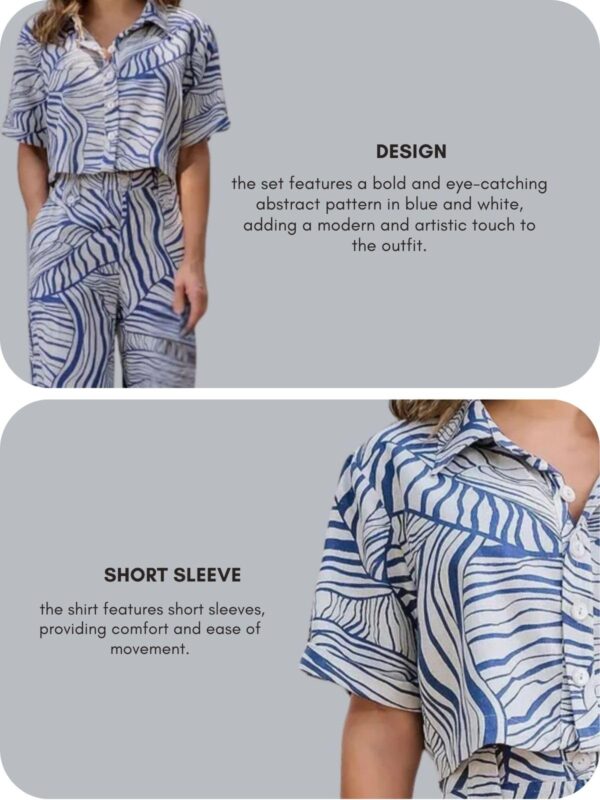 Leriya Fashion Womens Rayon Geometric Regular Dress Co-Ord Set - Image 3
