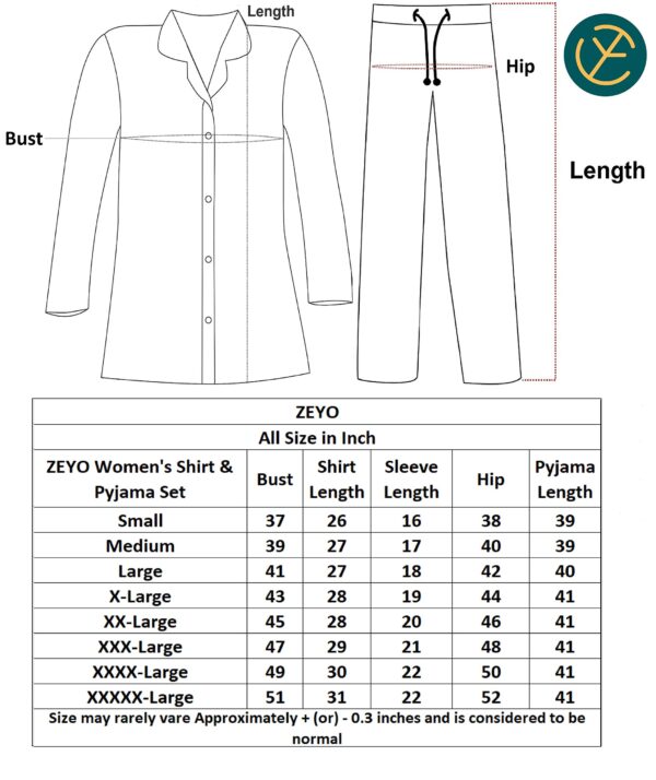 ZEYO Women's Cotton Heart Printed Dark Pink Night Suit Shirt & Pajama Set 5152 - Image 3