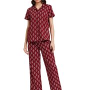 Myx Women's Cotton Shirt and Pajama Night Suit Set
