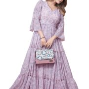 ODD BY chansi TRENDZ Women's Georgette Fit and Flare Maxi Dress