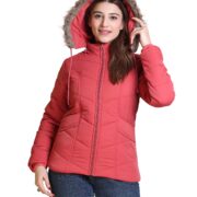 TROO BLUE Women’s Winter Jacket with Hood | Warm Quilted Puffer Coat | Stylish Casual Outerwear with Fur Lined Hood | Comfortable & Lightweight | Jacket For Women