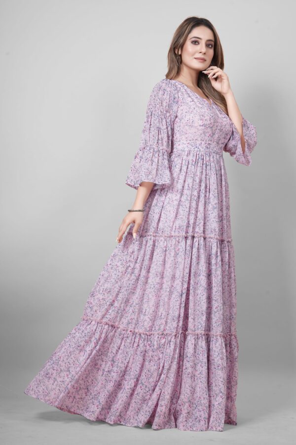 ODD BY chansi TRENDZ Women's Georgette Fit and Flare Maxi Dress - Image 4