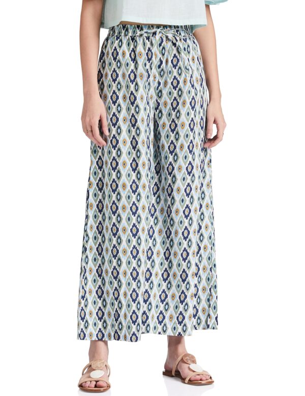 Myx Women's Relaxed Cotton Flared Palazzo