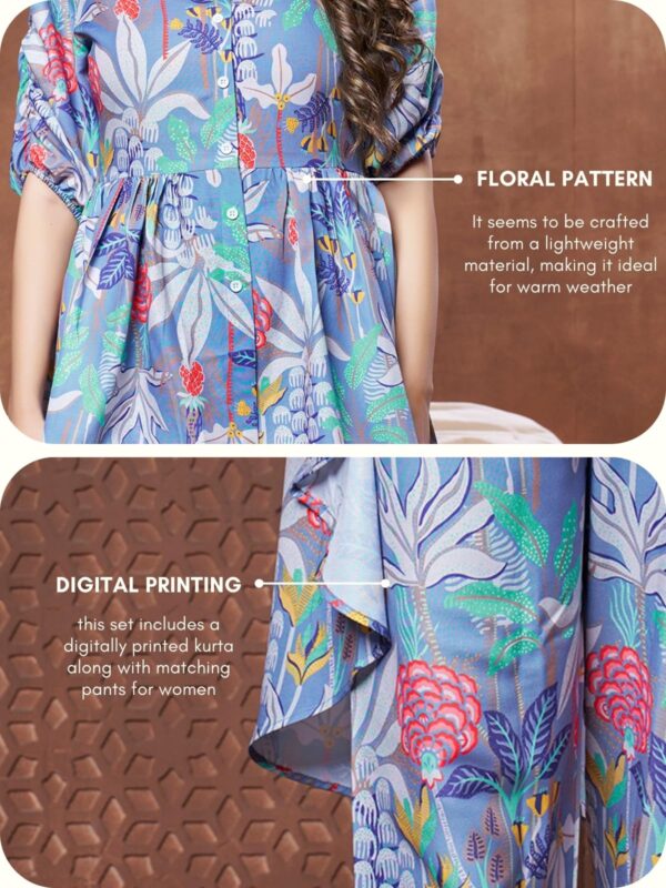 Leriya Fashion Women's Rayon Floral Regular Western CO-ORD Set - Image 5