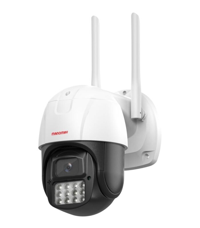 MANOMAY 4G SIM Based Pan Tilt CCTV Camera, Outdoor Indoor Security Camera, Water Proof, 2 Way Talk, Motion Detect, Supports SD Card Up to 256 GB, Color Night Vision (Protect Pro Pan Tilt)