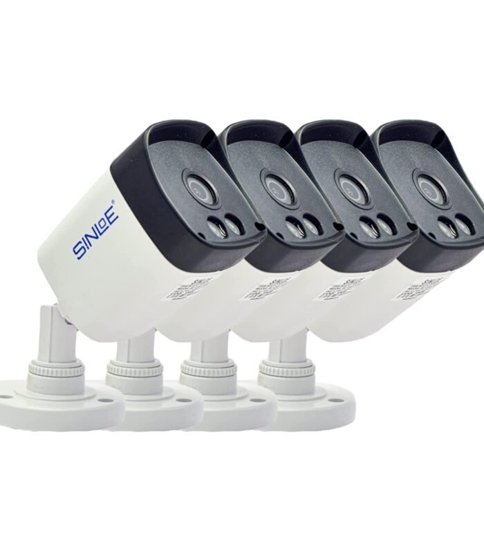 SINLOE Wired 2 MP Color Night Vision Day/Night 24 Hour Full Color Vision 1080P Full HD AHD Weatherproof Bullet Outdoor CCTV Compatible for All 2MP and Above AHD Supporting DVRs, 4 Unit
