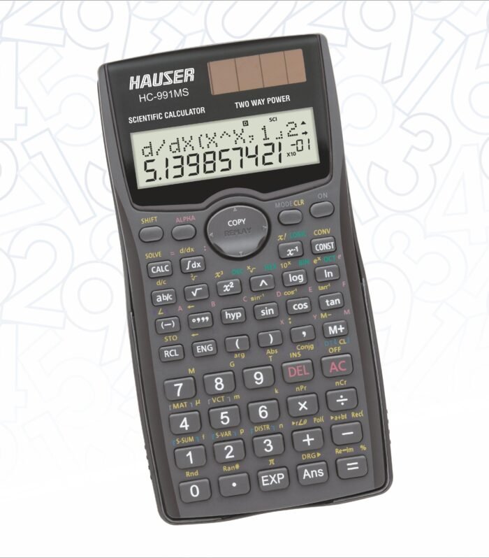 Hauser HC-991 MS Scientific Calculator | 401 Functions with 40 Scientific Calculations | Two Line Display | Data Editor, Statistics & Standard Deviations | Pack of 1