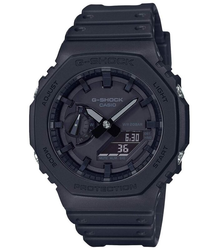 Casio G-Shock GA-2100-1A1DR Black Analog-Digital Dial Black Resin Strap Men's Watch Shock and 200M Water Resistant G987