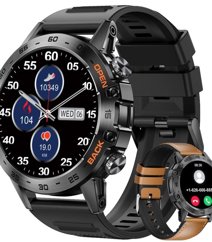 SUNKTA Military Smartwatches for Men,120 Sports Modes Smart Watches with Bluetooth Call (Answer/Dial Calls), 5ATM Waterproof Rugged Tactical Fitness Tracker 1.39''HD Smart Watch for iPhone Android