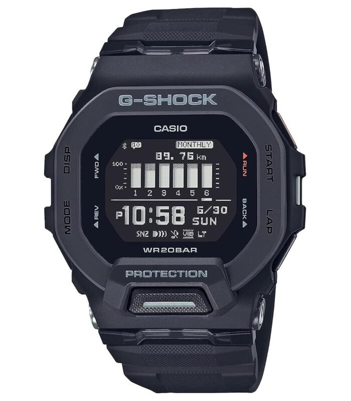 Casio G-Shock GBD-200-1DR Digital Dial Black Resin Strap Men's Watch Bluetooth Workout Tracking G1146