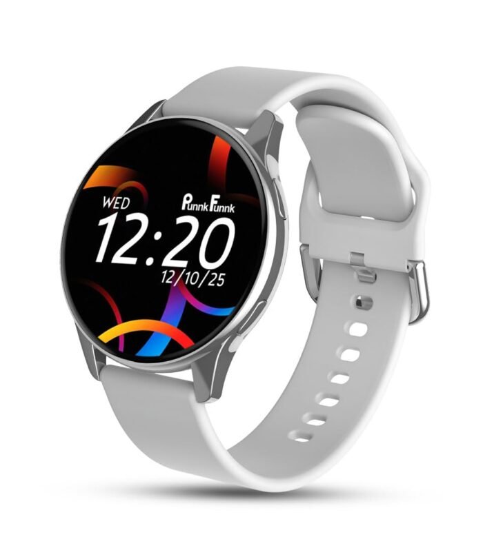 PunnkFunnk Active 2 Smartwatch with 1.39” HD Round Display, Bluetooth Calling, Heart Rate & SPO₂ Monitor, 100+ Sports Modes, IP67, Long Battery Life for Men & Women (Grey)
