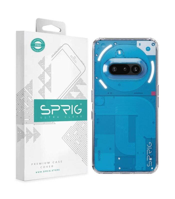 SPRIG Compatible with Nothing Phone 3A FusionCrystal Back Cover Drop Tested Shock Proof Mobile Case for Men, Women, Boys and Girls with Camera Protection (Transparent)