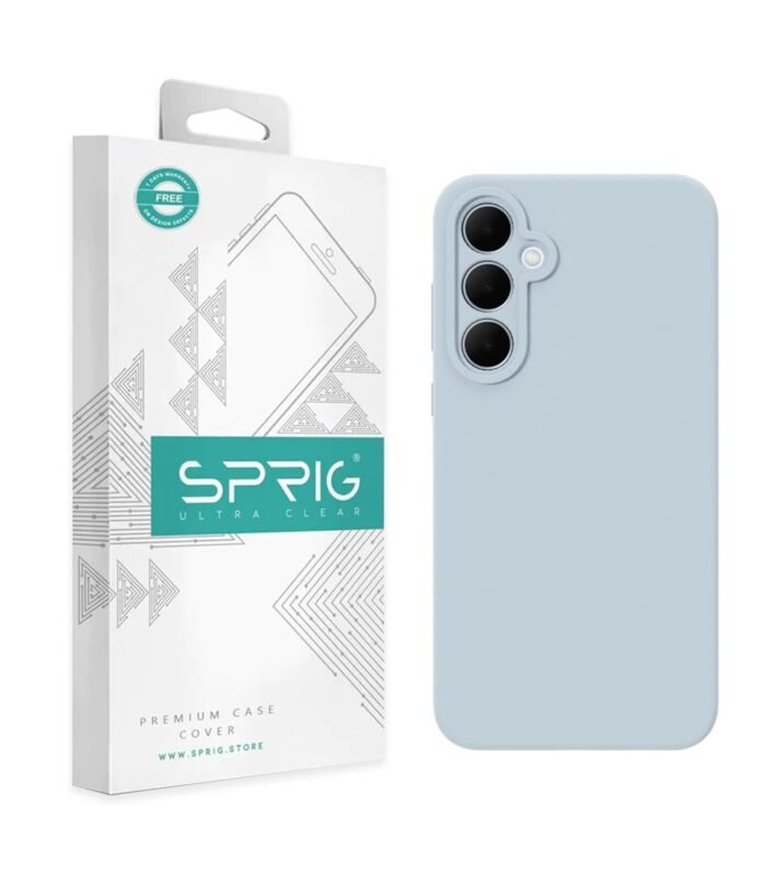 SPRIG Compatible with Samsung Galaxy A55 Premium SilkTone Back Cover Drop Tested Shock Proof Mobile Case for Men, Women, Boys and Girls with Camera Protection (Pastel Light Blue)