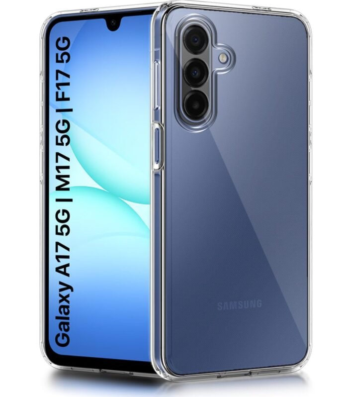 WOW IMAGINE Transparent Back Cover Case for Samsung Galaxy A17 5G | Galaxy M17 5G | F17 5G | Raised Bumps for Full Device & Camera Protection Shockproof TPU Silicone Mobile Cover – Transparent
