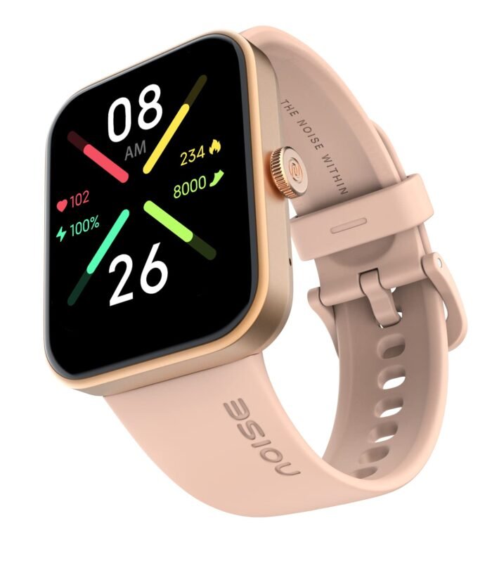Noise Pulse Go Buzz Smart Watch with Advanced Bluetooth Calling, 1.69" TFT Display, SpO2, 100 Sports Mode with Auto Detection, Upto 7 Days Battery (2 Days with Heavy Calling) - Rose Pink