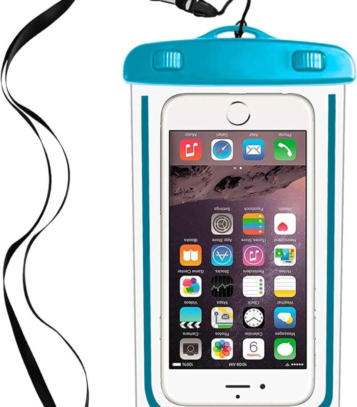 Florican Waterproof Mobile Pouch Cover for All Mobiles, Cellphone Dry Bag Compatible for iPhone, Samsung, Mi, Redmi, Oppo, VIVO, All Other Smartphones up to 6.5 inches (Blue)