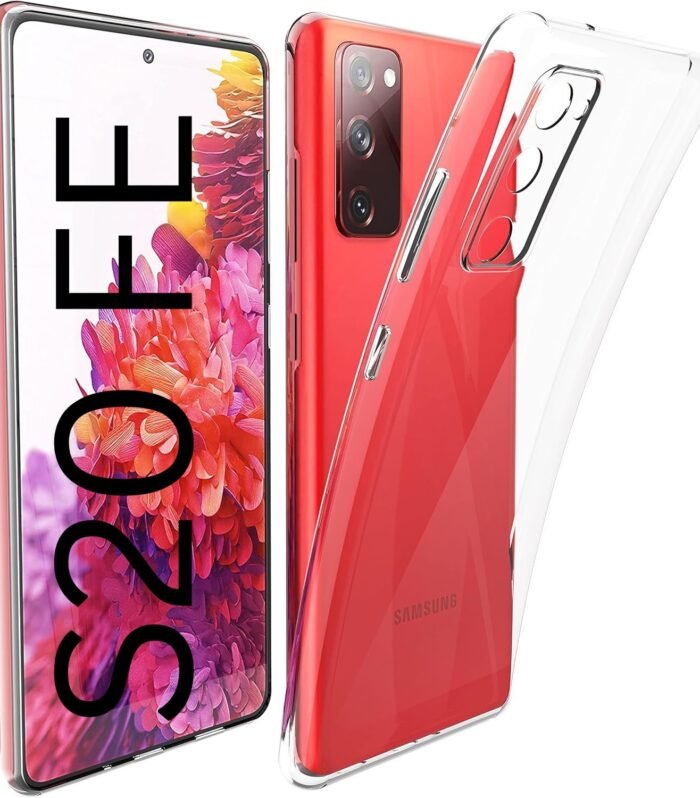 REALCASE Back Cover Case for Samsung Galaxy S20 FE | Scratch Resistant Shockproof Protective Crystal Clear Bumper (Silicone | Transparent)