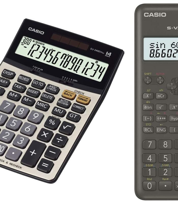 Casio Desktop Calculator & Casio FX-82MS 2nd Gen Scientific Calculator, 240 Functions and 2-line Display