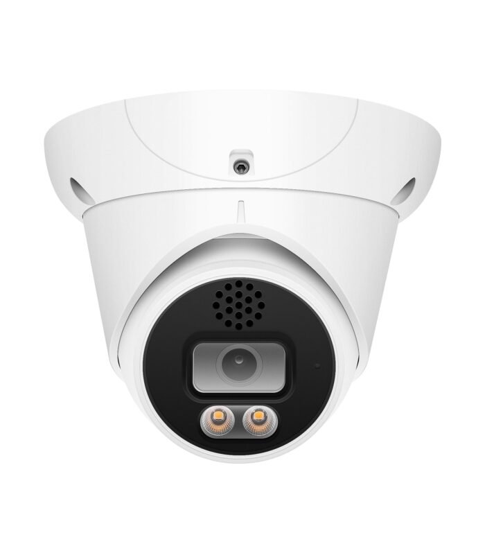 GW Security Full-Time Color Night Vision Two-Way Audio 4K 8MP Outdoor/Indoor Wide Angle PoE IP Turret Security Camera (GW809501T)