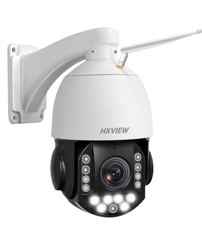 HXVIEW 4K PTZ Security Camera Outdoor with 30X Optical Zoom, 1000FT Night Vision, 8MP 360° WiFi Wireless RTSP IP Camera, Auto Tracking, Person/Vehicle Detection, 2.4/5GHz Wi-Fi, 2-Way Audio