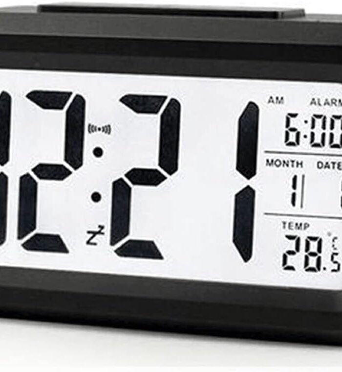 LED Digital Alarm Clock with Backlight Snooze, Black