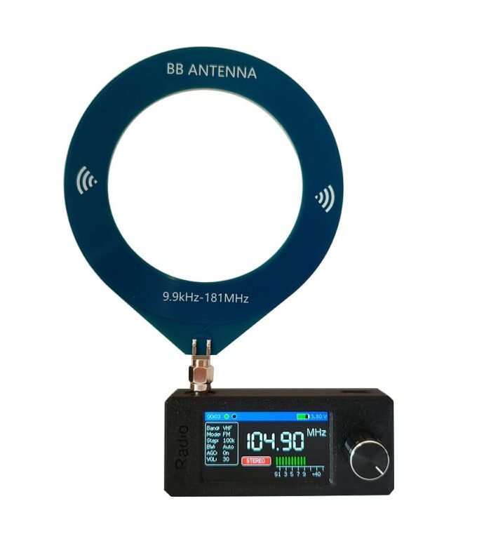 Upgraded Portable SI4732 Mini Radio with 1.9 Inch IPS Color Screen and Long Battery Life,Portable AM FM LSB USB Transistor Radios, AM/FM Pocket Radios Receiver,Headphones with Headphone Amplifier