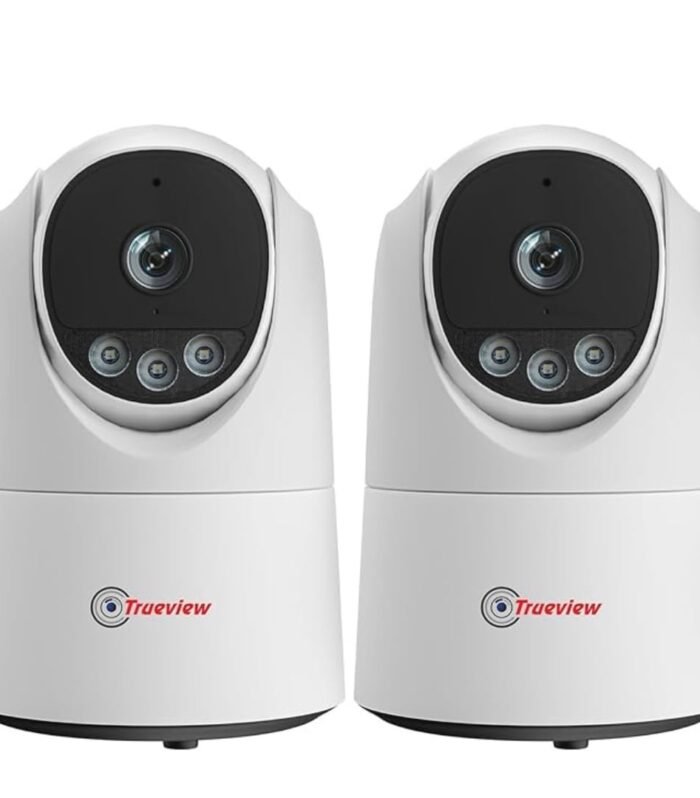 Trueview 3MP Smart Wi-Fi Robot Home Security Camera (Pack of 2) – 360° Pan-Tilt, All-Time Color Night Vision, Smart AI Motion Tracking, 2-Way Audio, BIS-ER (STQC Certified) T18296S