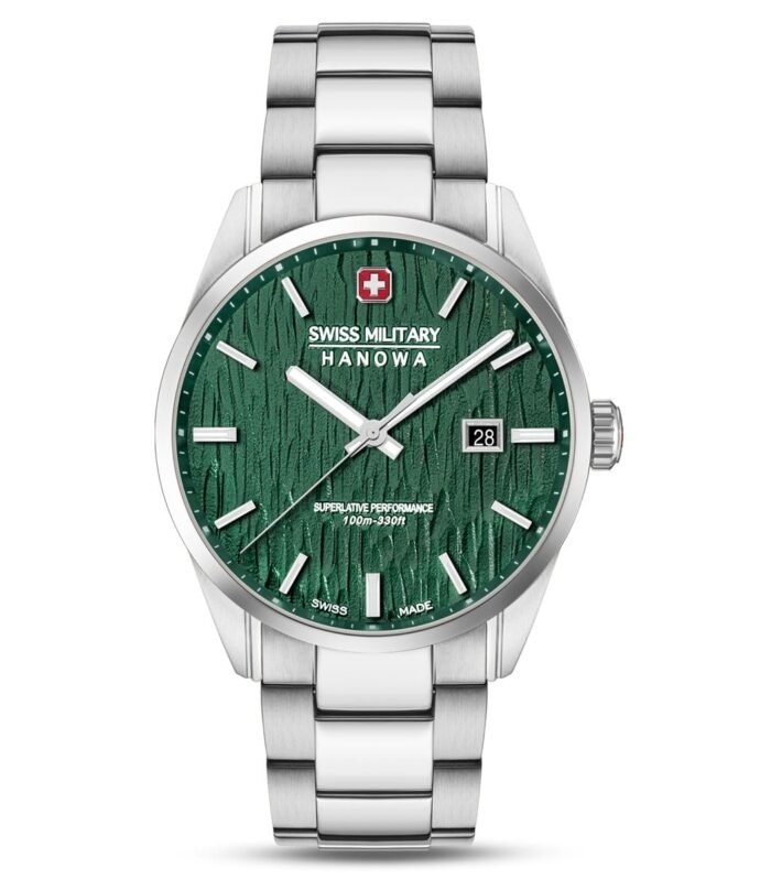 SWISS MILITARY HANOWA Silver Fir Green Dial Analog Watch for Men - SMWGH0006101