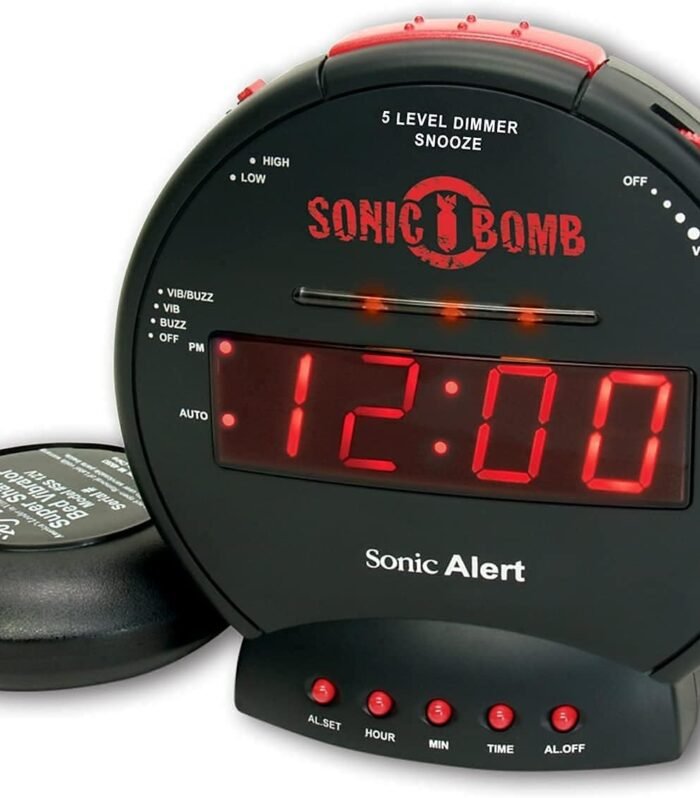 Sonic Bomb Sbb500Ss Loud Plus Vibrating Alarm Clock
