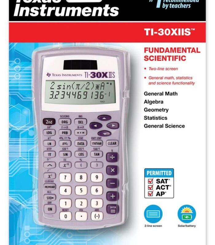 Texas Instruments TI-30X IIS 2-Line Scientific Calculator, Lavender