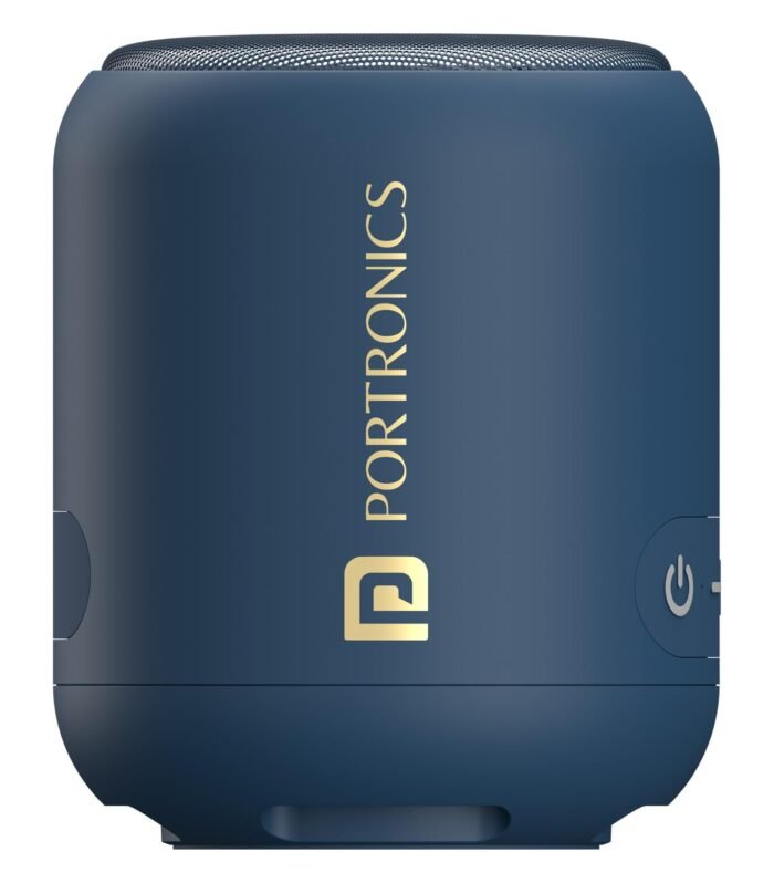 Portronics SoundDrum 1 12W TWS Portable Bluetooth Speaker with Powerful Bass, Bluetooth 5.3V, 360° Surround Sound, USB Drive in, Type C Fast Charging(Blue)