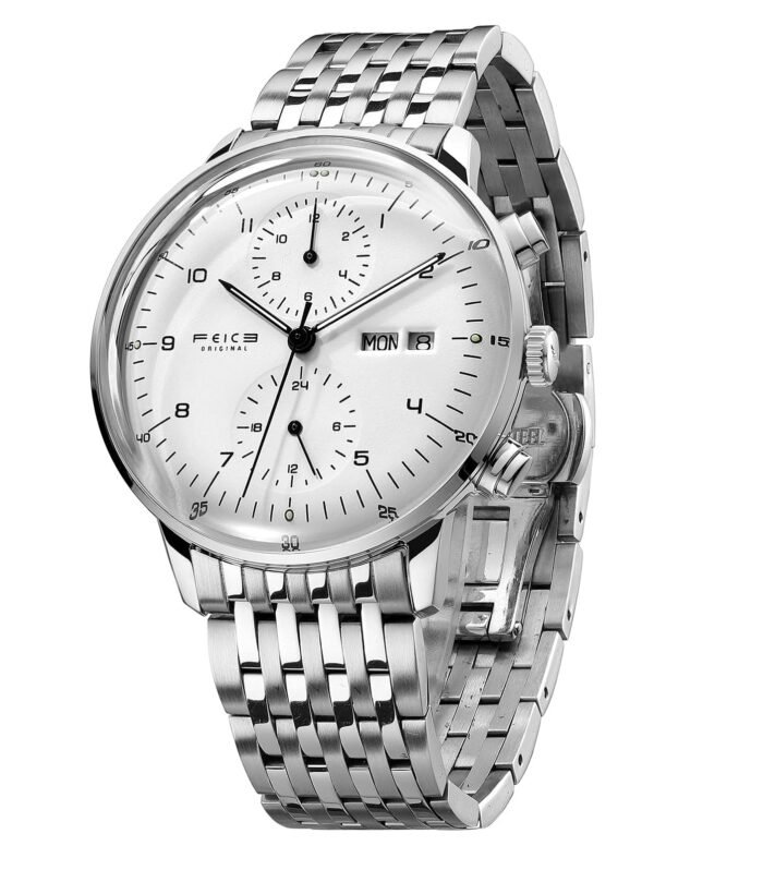 Men's Analog-Digital Watches Bauhaus Automatic Watch Stainless Steel Mechanical Watch Wristwatch Casual Dress Watches For Men With Leather Bands Date -Fm121