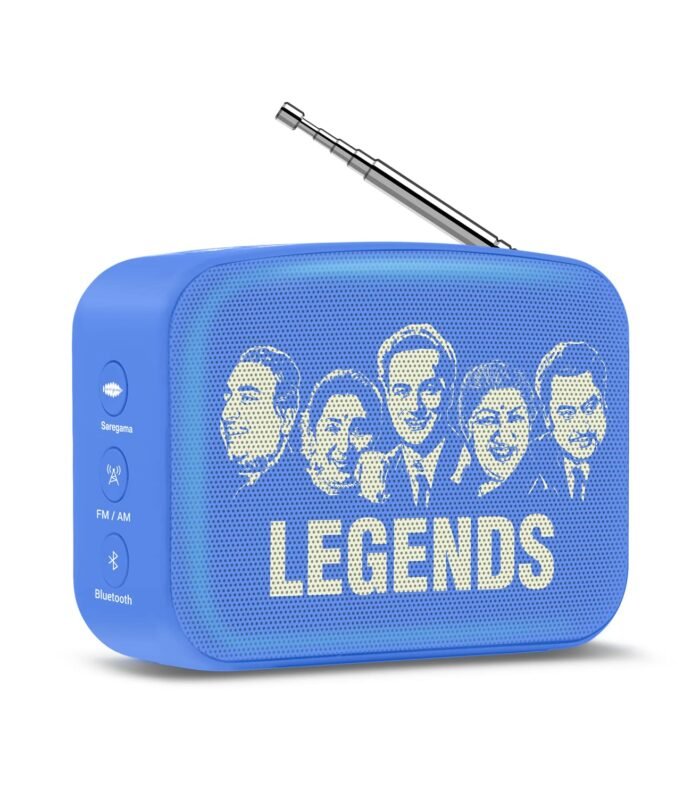 Saregama Mini Hindi - Music Player with 401 Pre-Loaded Retro Songs, Bluetooth/FM/AM/AUX, Type-C Charger (Cobalt Blue)