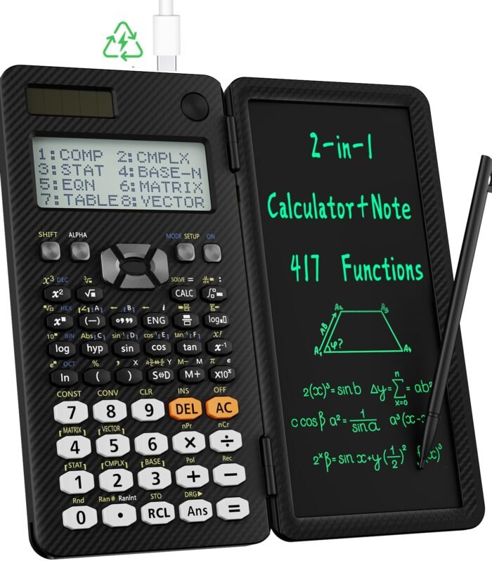 991ES MAX 417 Functions Scientific Calculators 4-Line Display with Notepad