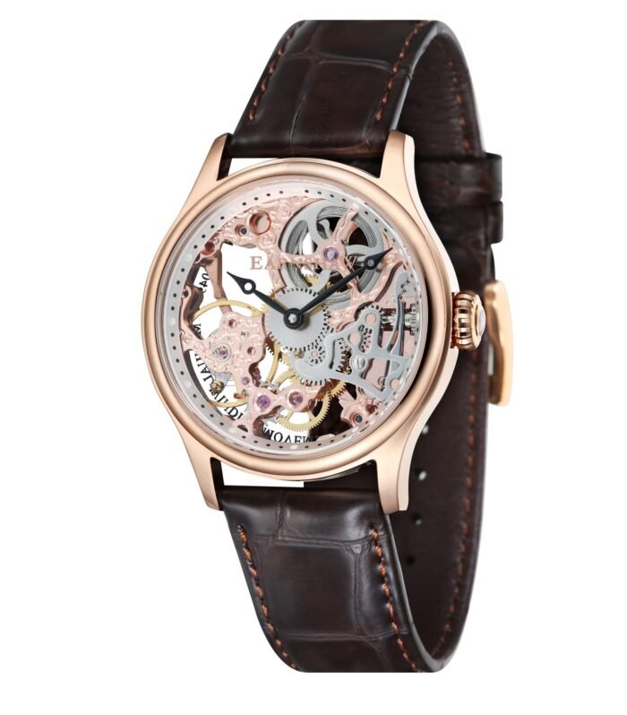 EARNSHAW Bauer Mechanical Clear Round Dial Men's Watch - ES-8049-03